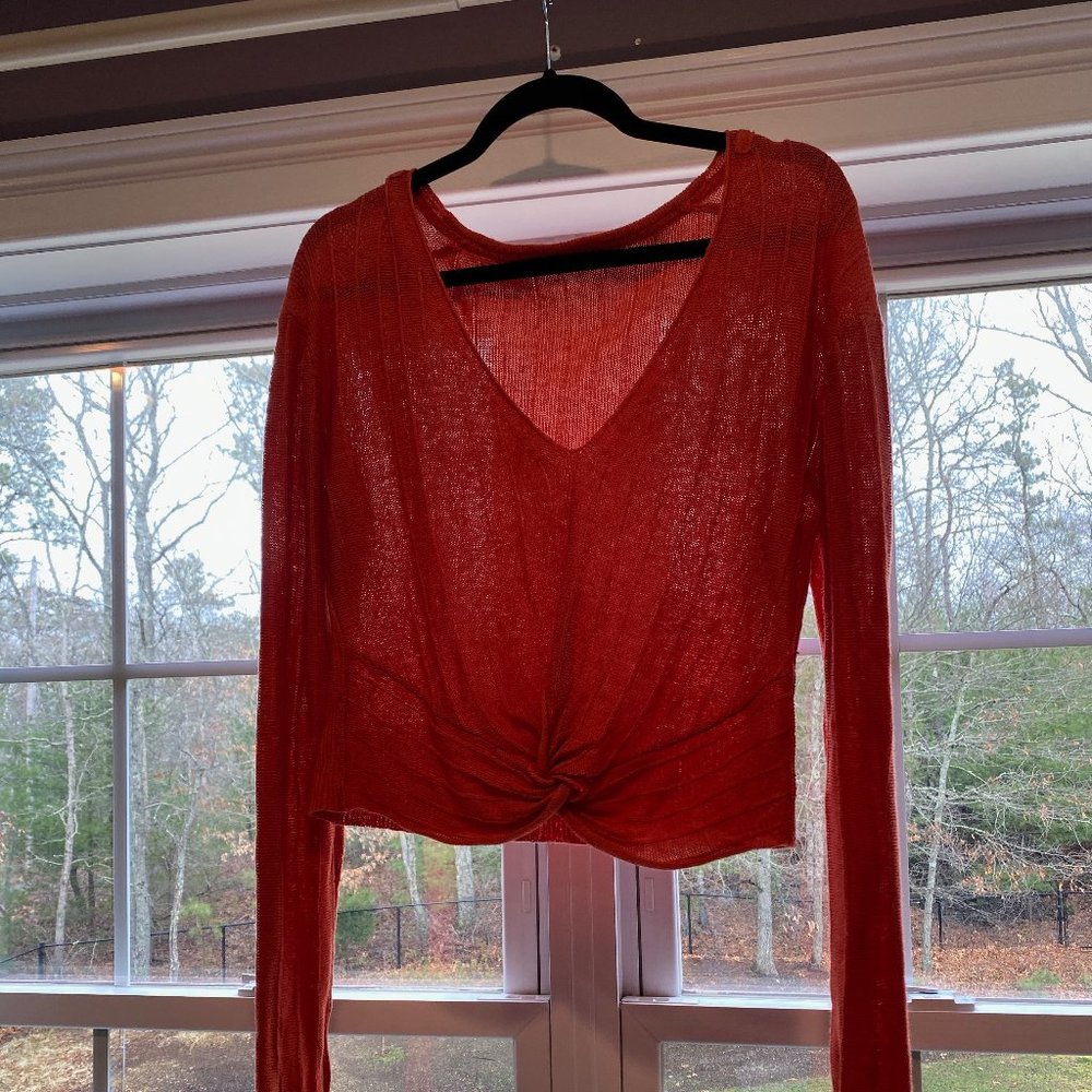 Free People burnt orange sweater